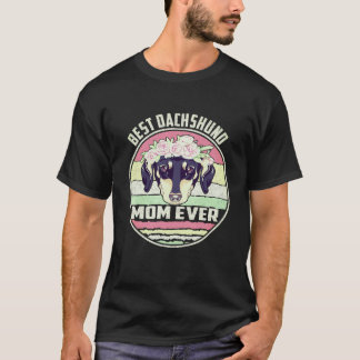 1 Bästa Dachshund-Mamma Genom Tiderna Vintage T Shirt