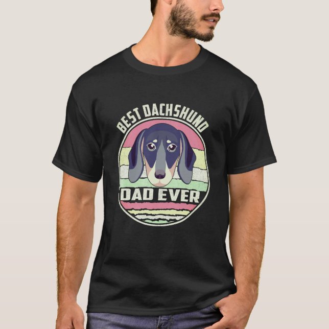1 Bästa Dachshund Pappa Någonsin T Shirt (Framsida)