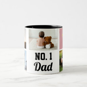 1 Bästa Pappa någonsin - Fars dag Foto Två-Tonad Mugg