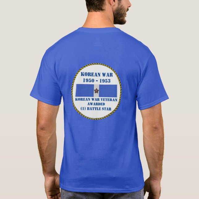 1 BATTLE STAR KOREAN KRIG VETERAN TEE (Baksida)