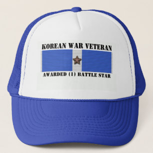 1 BATTLE STAR KOREAN KRIG VETERAN TRUCKERKEPS