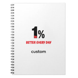 1 % bättre varje dag – daglig motivationsförbättri anteckningsbok