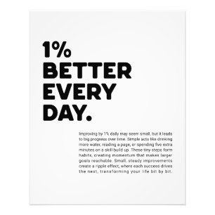 1 % bättre varje dag för motivation fototryck