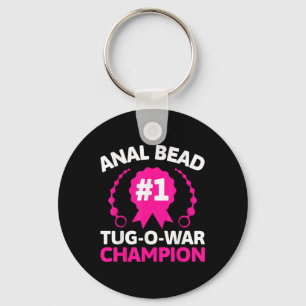 #1 Bead Tug O Krig Champion Funny Vuxen humor Crin Nyckelring