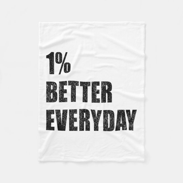 1% Better Every Day Motivation Quote Insrational S Fleecefilt (Framsidan)
