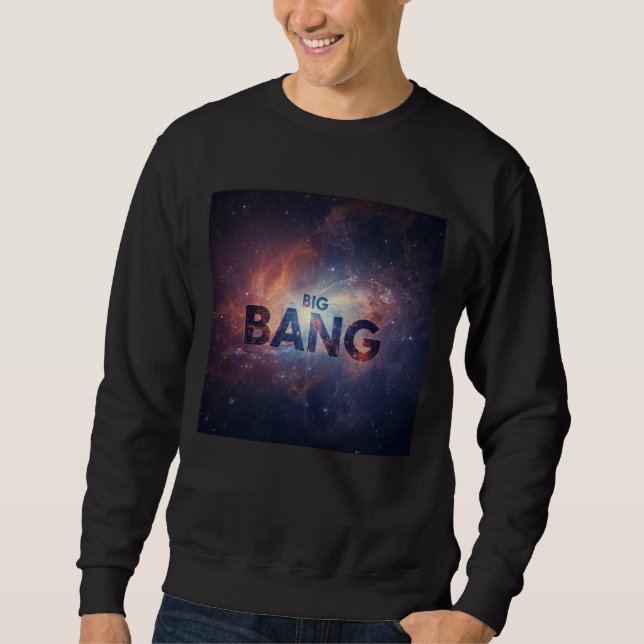 1️⃣ Big Bang-universum 2️⃣ Född från Big Ba Lång Ärmad Tröja (Framsida)
