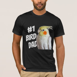 #1 Bird Pappa Cockatiel nummer ett Birb Far Funny T Shirt