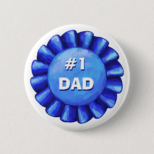 #1 Blått Pappa-märke Knapp