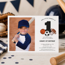 1 Boll Sport Tema Pojke 1-årsdag