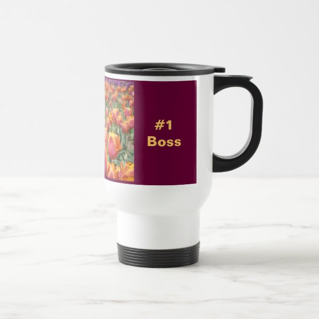 #1 Chef-mugg gåvor Tulpan Blommor Chef Dag Muggar (Höger)