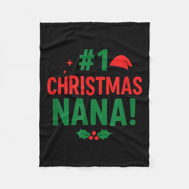 #1 Christmas Nana  Fleecefilt (Framsidan)