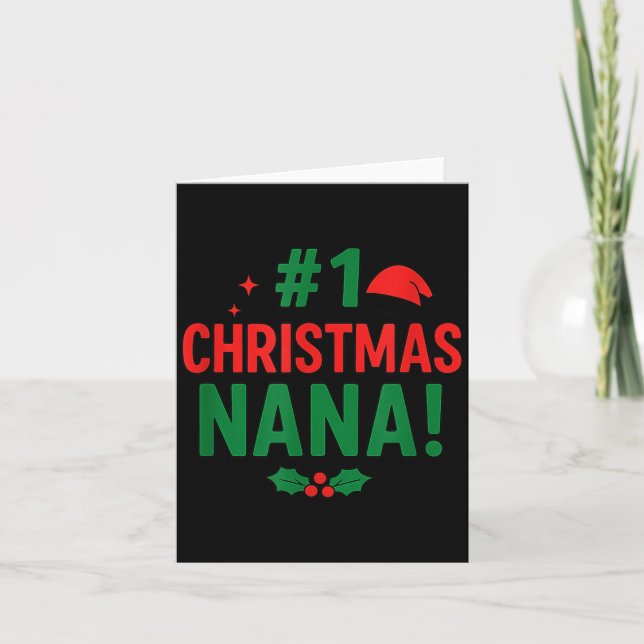 #1 Christmas Nana  Kort (Framsida)