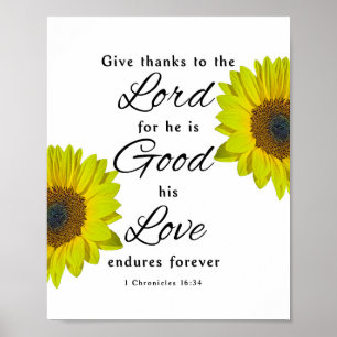 1 Chronicles 16:34, Ge tack vare Herren Poster