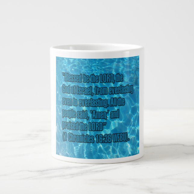 1 Chronicles 16:36 WEBU Mug Jumbo Mugg (Framsidan)