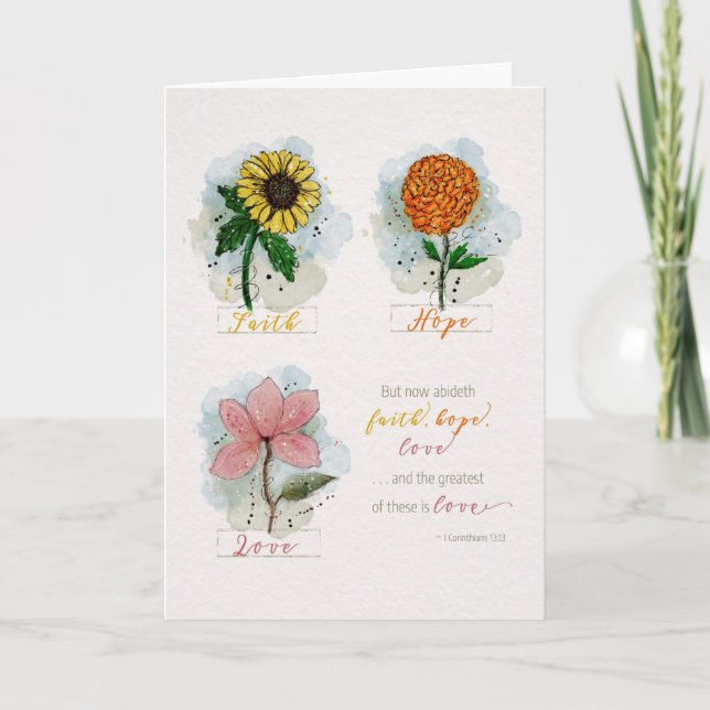 1 Cor 13:13 Underbarare är Kärlek Kort (Framsida)