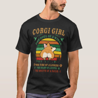 1 Corgi Flicka - Häxa - Lejoninna - Hippie - Sjöma T Shirt