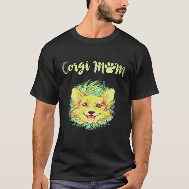 1 Corgi Mamma Corgi T Shirt (Framsida)