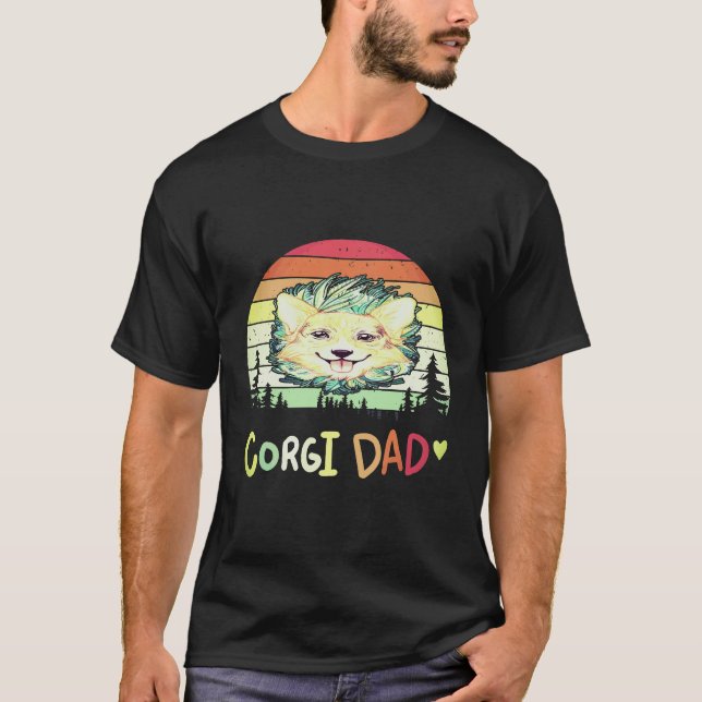 1 Corgipappa Corgi T Shirt (Framsida)