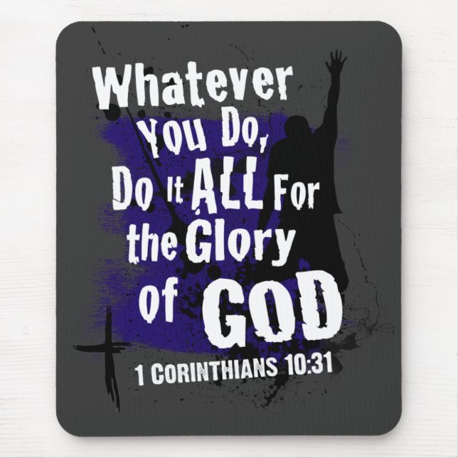 1 Corinthians10:31 Mousepad Musmatta (Framsidan)