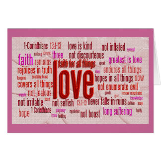 1 Corinthians13:1 - trasa för 13 hjärta Hälsningskort