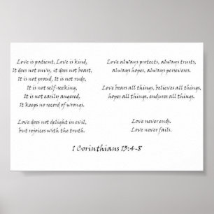 1 Corinthians13:4 - 8 Poster