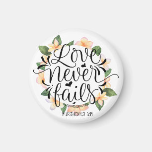 1 Corinthians13:8KÄRLEK MISSLYCKAS ALDRIG Magnet