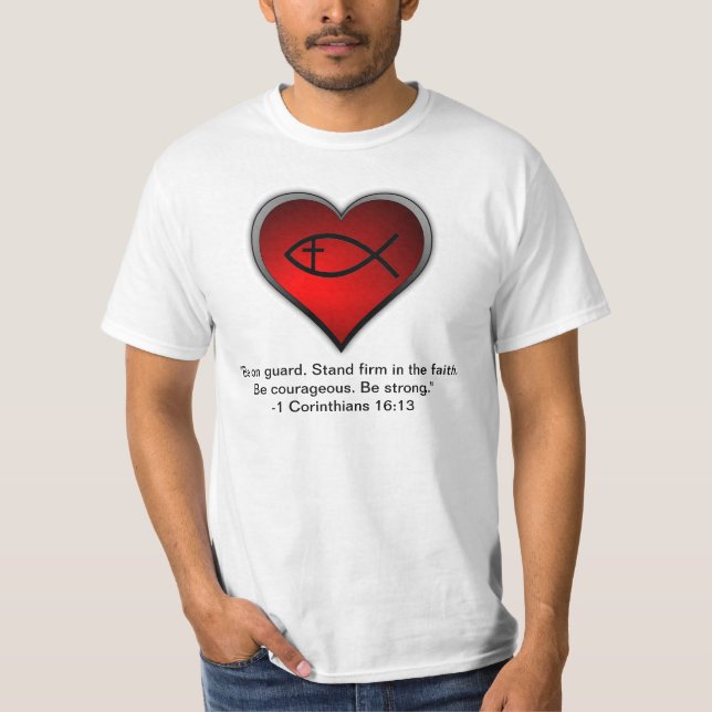 1 Corinthians16:13 Tee Shirt (Framsida)