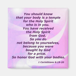1 Corinthians6:19 - 20 Magnet