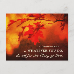 1 Corinthians 10:31 Do All for the Glory of God Vykort