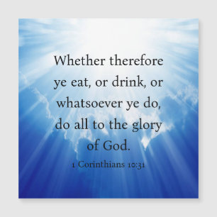 1 Corinthians 10:31 Magnet Card