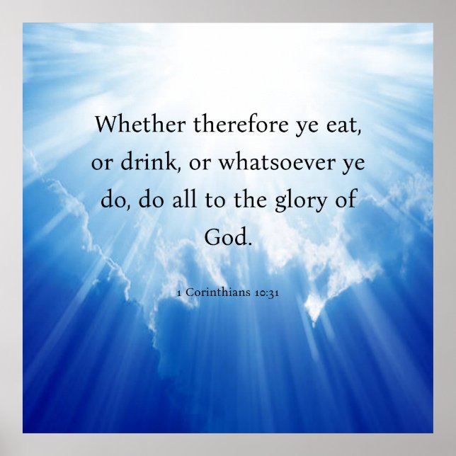 1 Corinthians 10:31 Poster (Framsidan)