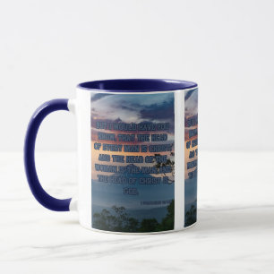 1 Corinthians 11:3 KJV Bible Verse Pic Two-Tone Mugg