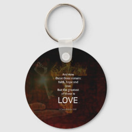 1 Corinthians 13:13 Bible Verses-citat om KÄRLEK Nyckelring