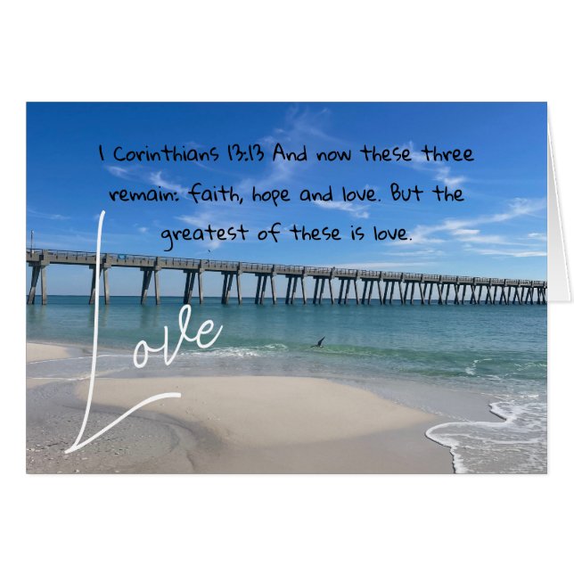1 Corinthians 13:13 Hälsningskort (Framsidan Horizontal)