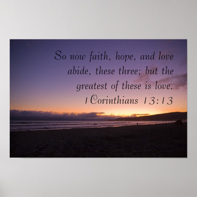1 Corinthians 13:13 Poster (Framsidan)