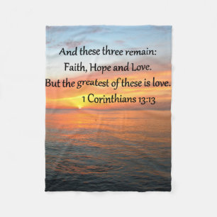 1 CORINTHIANS 13:13 SUNRISE FOTO FLEECEFILT