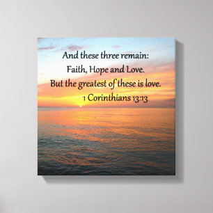 1 CORINTHIANS 13:13 SUNRISE PHOTO CANVASTRYCK