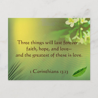 1 Corinthians 13:13 Vykort