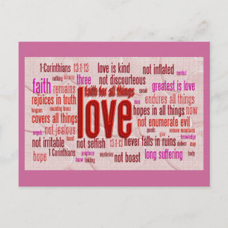 1 Corinthians 13:1-13 Heart Trasa Vykort