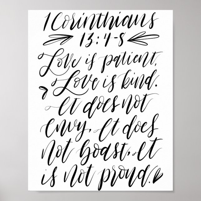 1 Corinthians 13:4 (1 av 3) Poster (Framsidan)