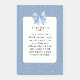 1 corinthians 13 4 5, love is patient love is kind post-it block