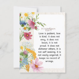 1 Corinthians 13:4-5 Vattenfärgskonstruktion för s Vykort