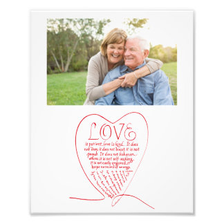 1 Corinthians 13 4-7 Bible Verse med Photo Fototryck