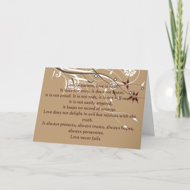 1 Corinthians 13: 4-8 Kort (Framsida)