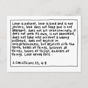 1 Corinthians 13 4-8 Vykort