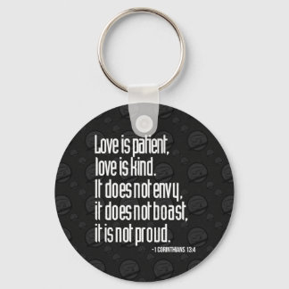 1 Corinthians 13:4 Basic Keychain Nyckelring