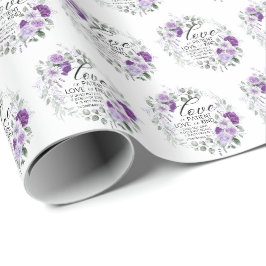 1 Corinthians 13:4 Kärlek är Blommigt mot patientv Presentpapper
