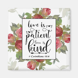 1 Corinthians 13:4 Kärlek är Patient Kärlek är Kin Magnet
