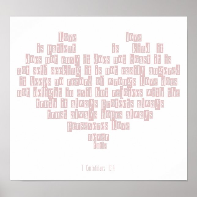 1 Corinthians 13:4 Poster (Framsidan)