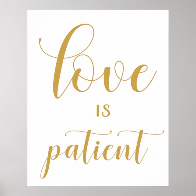 1 Corinthians 13 - Bröllop Aisle Signs Poster (Framsidan)